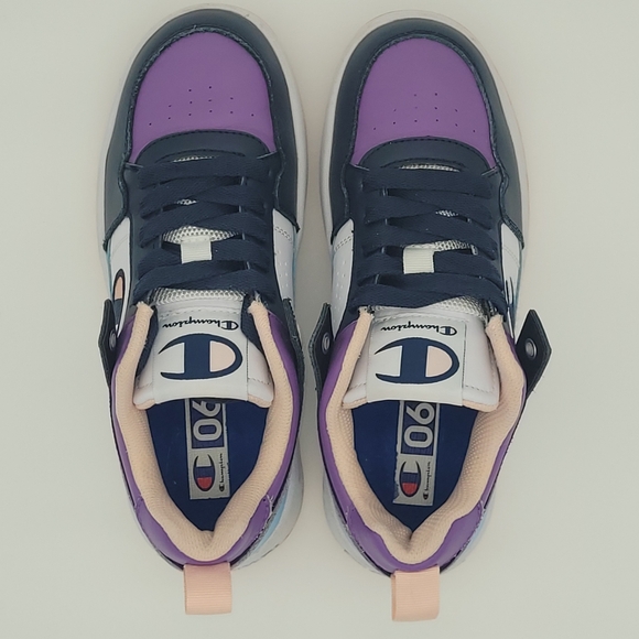 Champion Women's Drome Lo CB W Sneakers White/Navy/Candid/Mauve Size 6W, Used - Picture 2 of 12